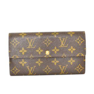 Louis Vuitton Leather Monogram Wallet #172-1